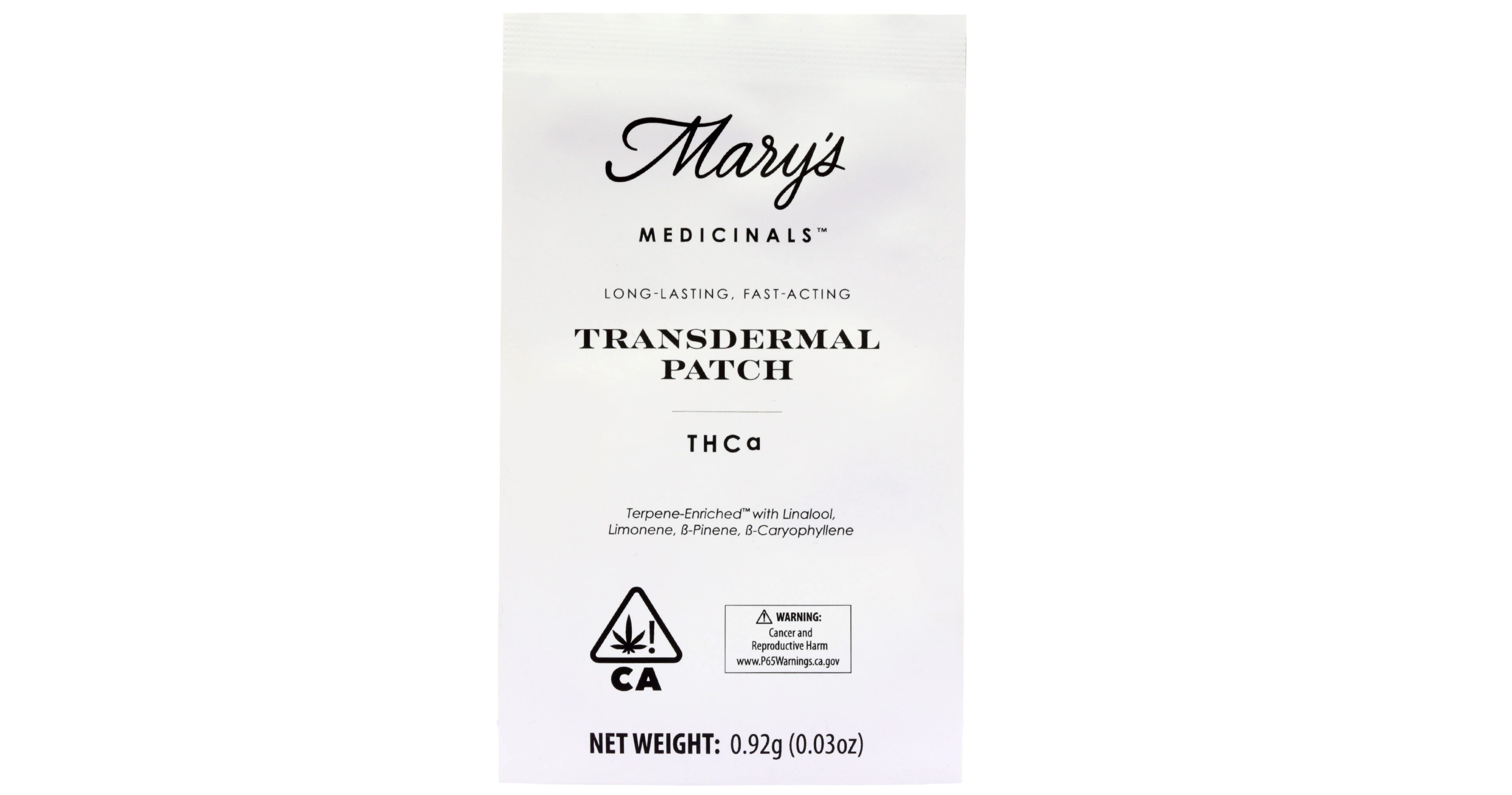 Mary's Medicinals™ - Mary's Medicinals - Recover THCa Transdermal Patch - 1ct Main Image