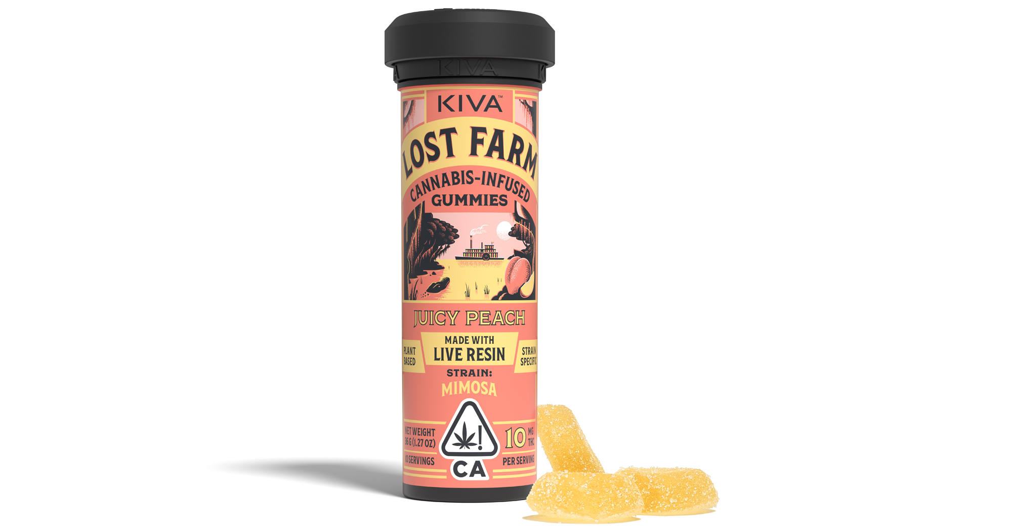 Juicy Peach Mimosa Live Resin Gummies - 100mg