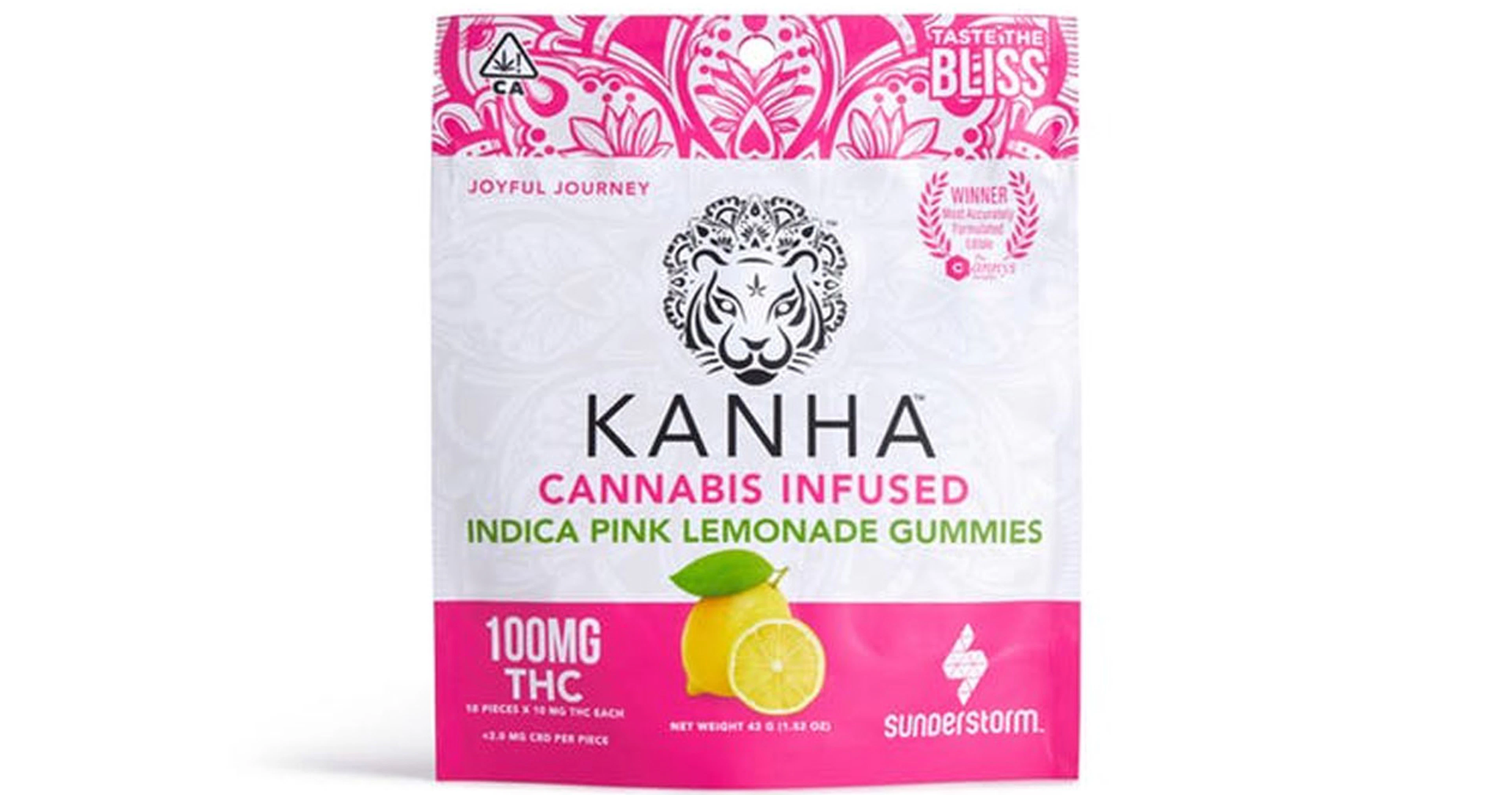 KANHA - Kanha - Pink Lemonade Indica Gummies - 100mg Main Image