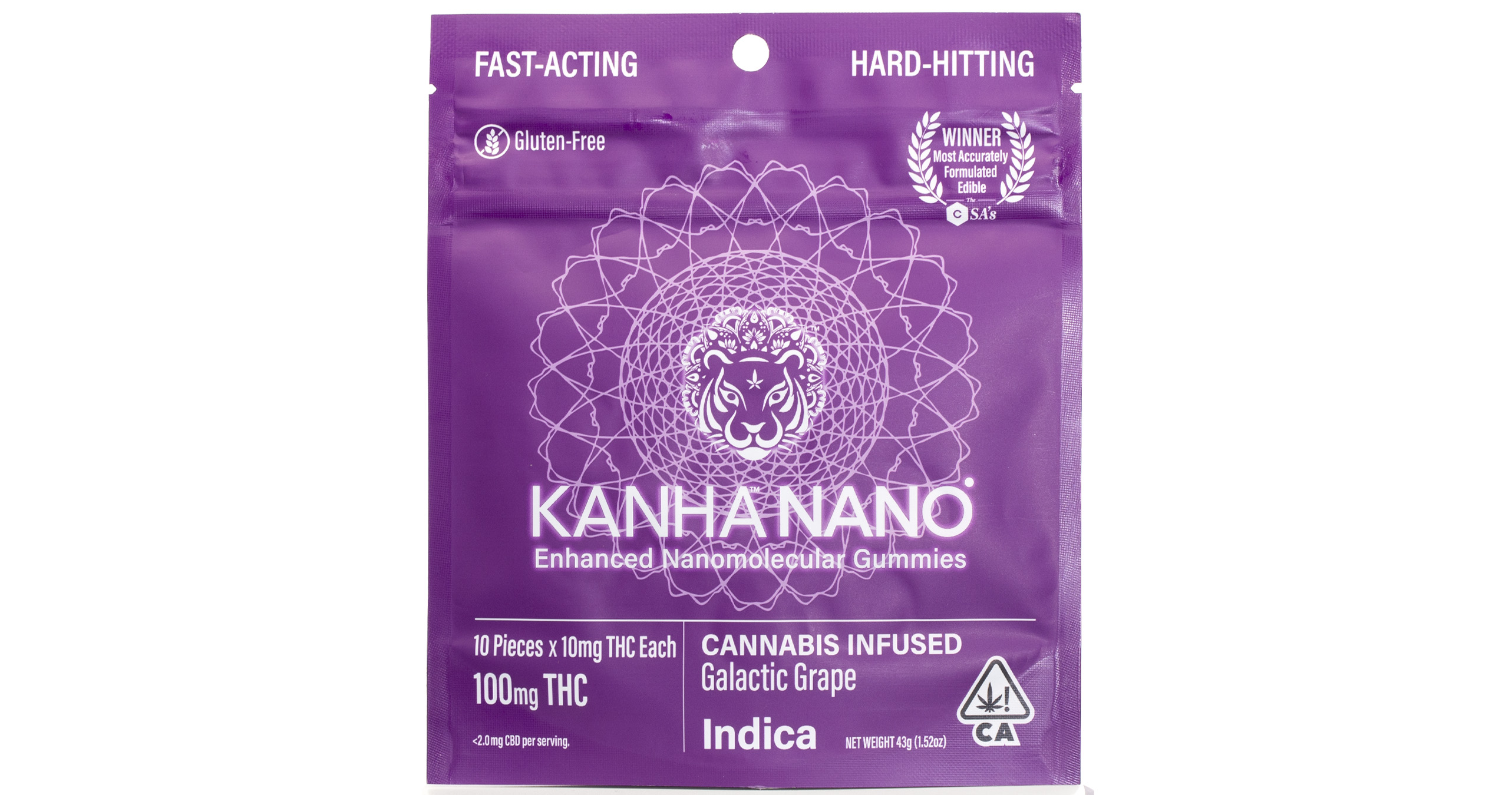 Galactic Grape Indica Nanomolecular Gummies - 100mg