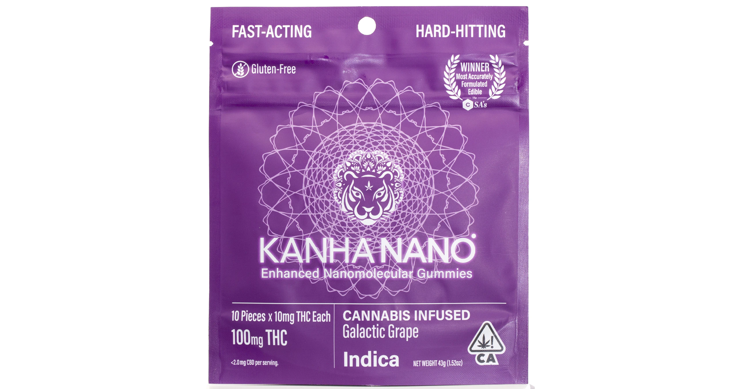 KANHA - Kanha - Galactic Grape Indica Nanomolecular Gummies - 100mg Main Image