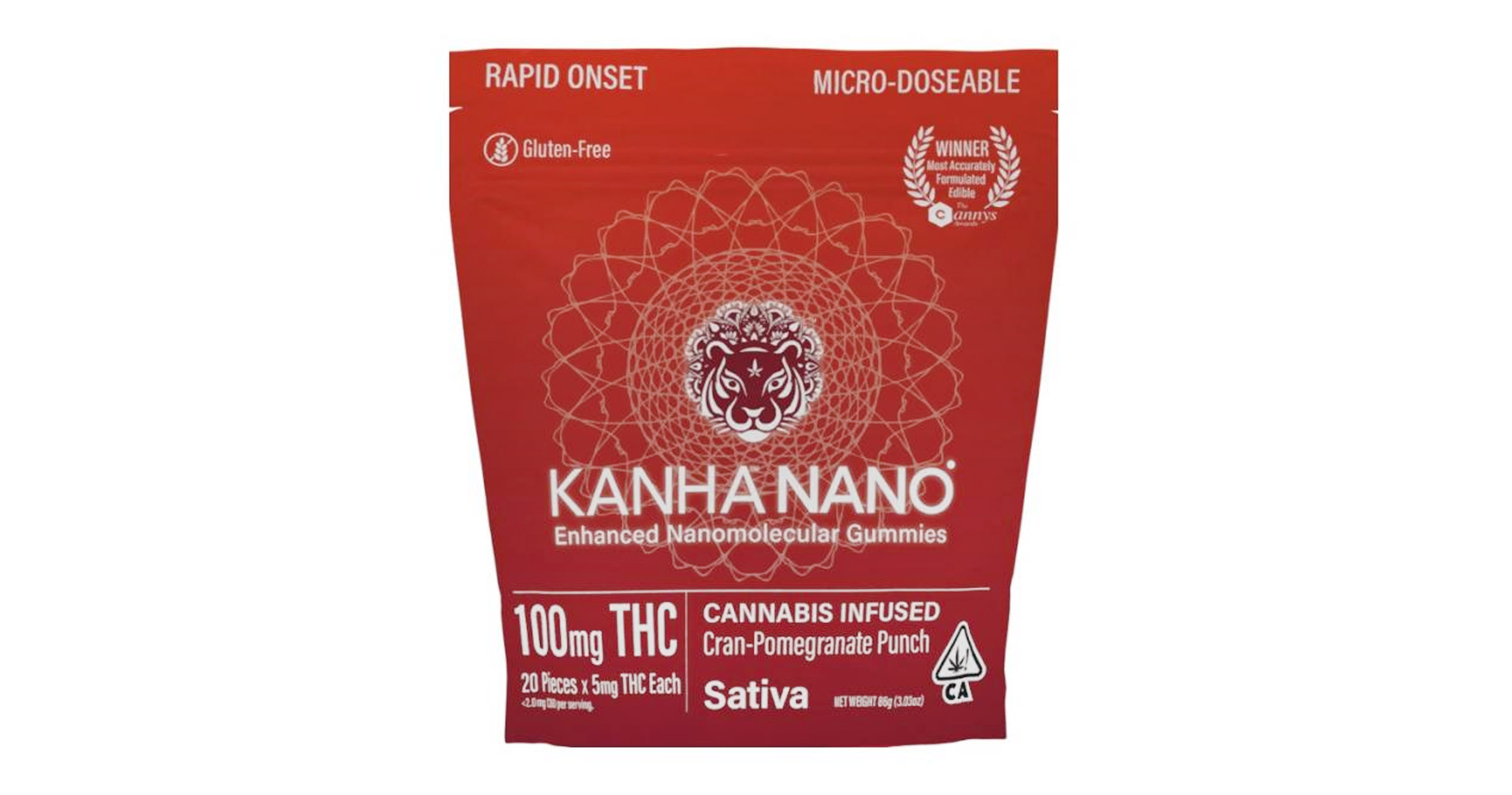Cran-Pomegranate Sativa Nanomolecular Gummies - 100mg