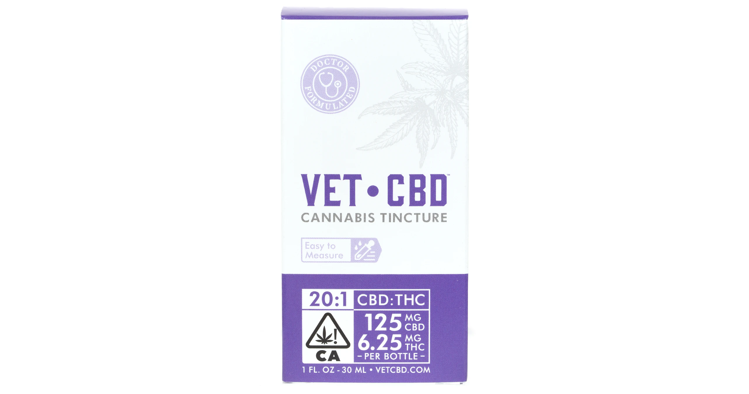 VETCBD - Vet CBD - 125mg 20:1 Tincture - 30ml Main Image
