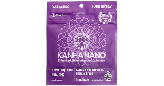 KANHA - Kanha - Galactic Grape Indica Nanomolecular Gummies - 100mg