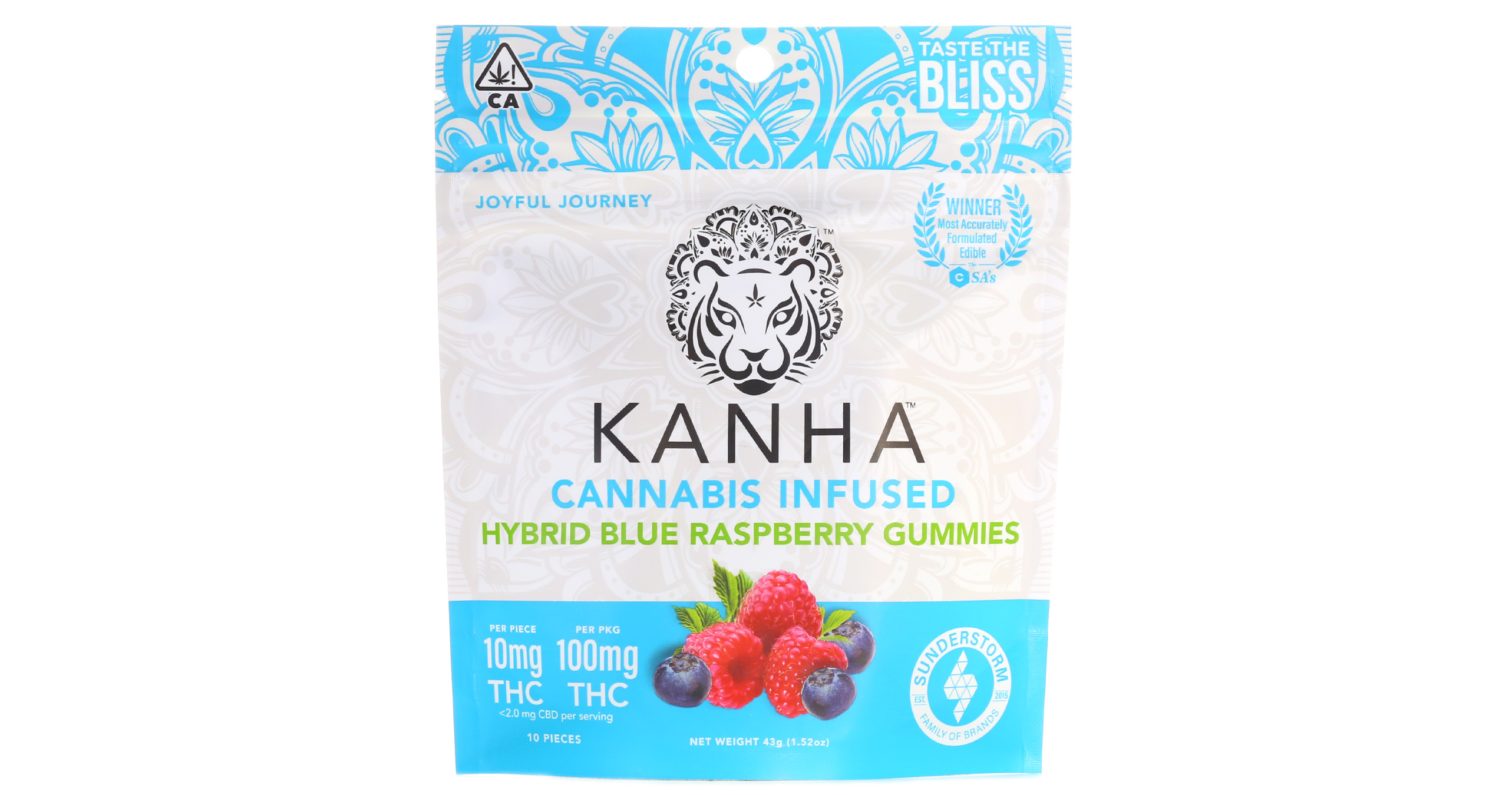 Kanha - Blue Raspberry Hybrid Gummies - 100mg