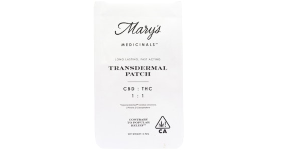 MARY'S MEDICINALS - Mary's Medicinals - Relief 1:1 CBD:THC Transdermal Patch - 1ct