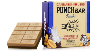Punch Edibles - Peanut Butter Milk Chocolate Crunch Solventless Bar - 100mg