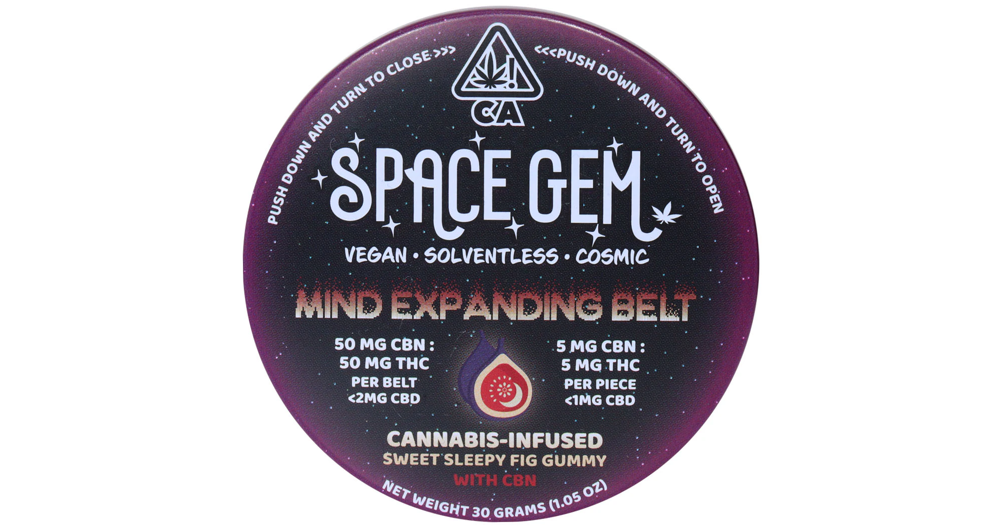 Space Gem - Space Gem - Sweet Sleepy Fig 1:1 THC: CBN Belt - 100mg Main Image