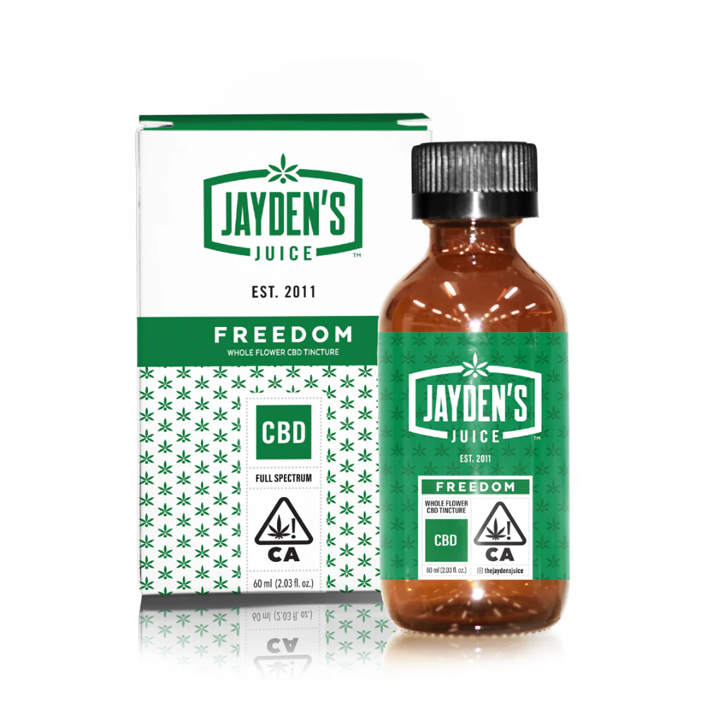 Jayden's Juice - 1611mg CBD, 56mg THC Freedom Tincture 60ml - Jayden's Juice Main Image