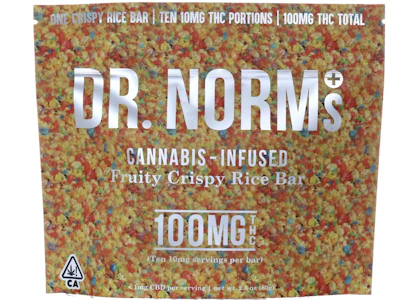 DR. NORM'S - FRUITY CRISPY RICE KRISPY BAR 100MG - DR. NORMS