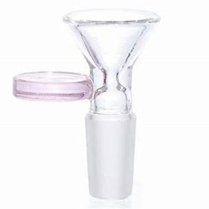 Clear Funnel Bowl with color handle - 14mm