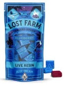 LOST FARM - [Lost Farm] Live Resin Chews - 100mg - Blueberry Blue Dream (S)