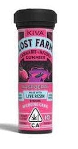 LOST FARM - [Lost Farm] Live Resin Gummies - 100mg - Raspberry Wedding Cake (I/H)