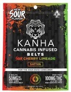 KANHA - [Kanha] THC Gummies - 100mg - Sour Cherry Limeade Belts (S)