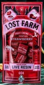 LOST FARM - [Lost Farm] Live Resin Chews - 100mg - Strawberry GG4 (H)