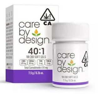 CARE BY DESIGN - [Care by Design] CBD Soft Gels - 40:1 - 10ct 