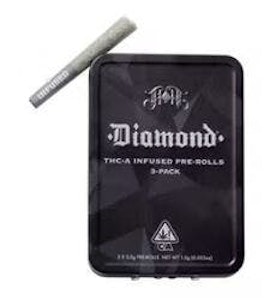 HEAVY HITTERS - [Heavy Hitters] Diamond Infused Preroll 5 Pack - 2.5g - Apples & Bananas (H)
