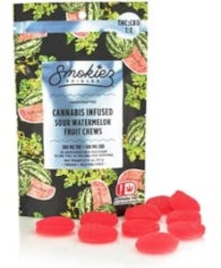SMOKIEZ - [Smokiez] THC:CBD Fruit Chews - 200mg - 1:1 Sour Watermelon (H)