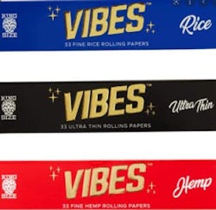 Vibes - [VIBES] King Size Rolling Papers - RICE