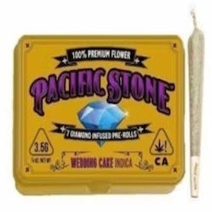 PACIFIC STONE - [Pacific Stone] Diamond Infused 7 pack Prerolls - 3.5g - Wedding Cake (I)