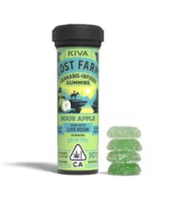 LOST FARM - [Lost Farm] Live Resin Gummies - 100mg - Sour Apple Do-Si-Dos (I/H)