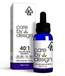 CARE BY DESIGN - [Care By Design] CBD Tincture - 30mL - 40:1