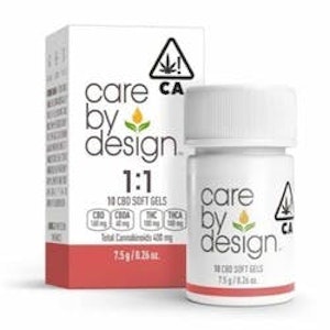 Care By Design - [Care By Design] CBD Soft Gels - 1:1 - 10ct 