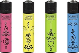 Fluorescent Large Clipper Lighter (Refillable)