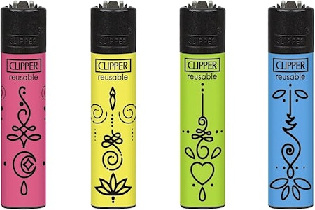 Clipper - Fluorescent Large Clipper Lighter (Refillable)