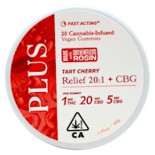 Plus - Relief - Tart Cherry - 20:5:1 CBD/CBG/THC - Gummies - 20pk - 100mg