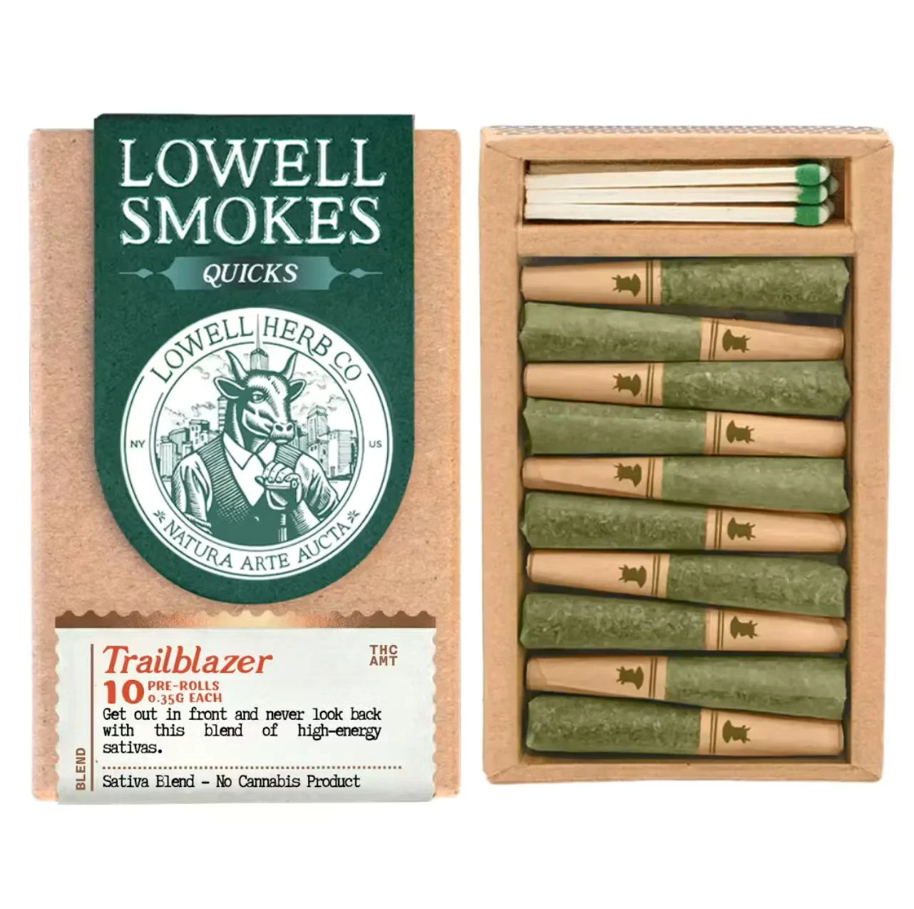 Lowell Herb Co. - Lowell Smokes - Trail Blazer - Quicks - 10pk Main Image