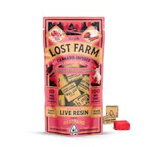 Lost Farm - Strawberry Rhubarb Live Resin Chews 100mg