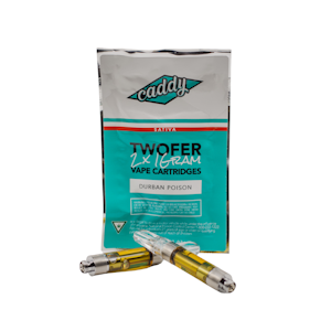 Caddy - Twofer Vape Cartridges- 2 x 1g - Durban Poison