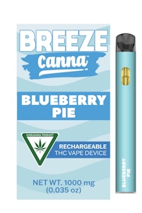 Blueberry Pie - Breeze - 1g Disposable Vape Cart 