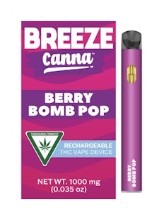 Berry Bomb Pop - Breeze - 1g Disposable Vape Cart 