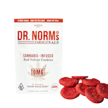 100mg THC Sativa Red Velvet Cookies (10mg - 10 pack) - Dr. Norm's