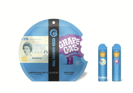 COOKIES -  COOKIES - London Pound Cake 75 / Grape Gas - Dual AIO Vape - 1g