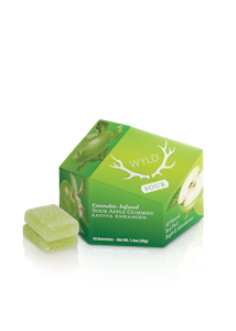 WYLD - Sour Green Apple Gummies, 10 pack