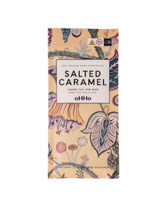 OHHO - oHHo - Seasalt Caramel DARK  Chocolate Bar - 100mg