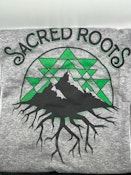 Sacred Roots T Shirts - Grey with Green XXXL