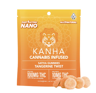 Kanha Edibles - 100mg THC NANO Sativa Tangerine Twist (10mg - 10 pack) - Kanha