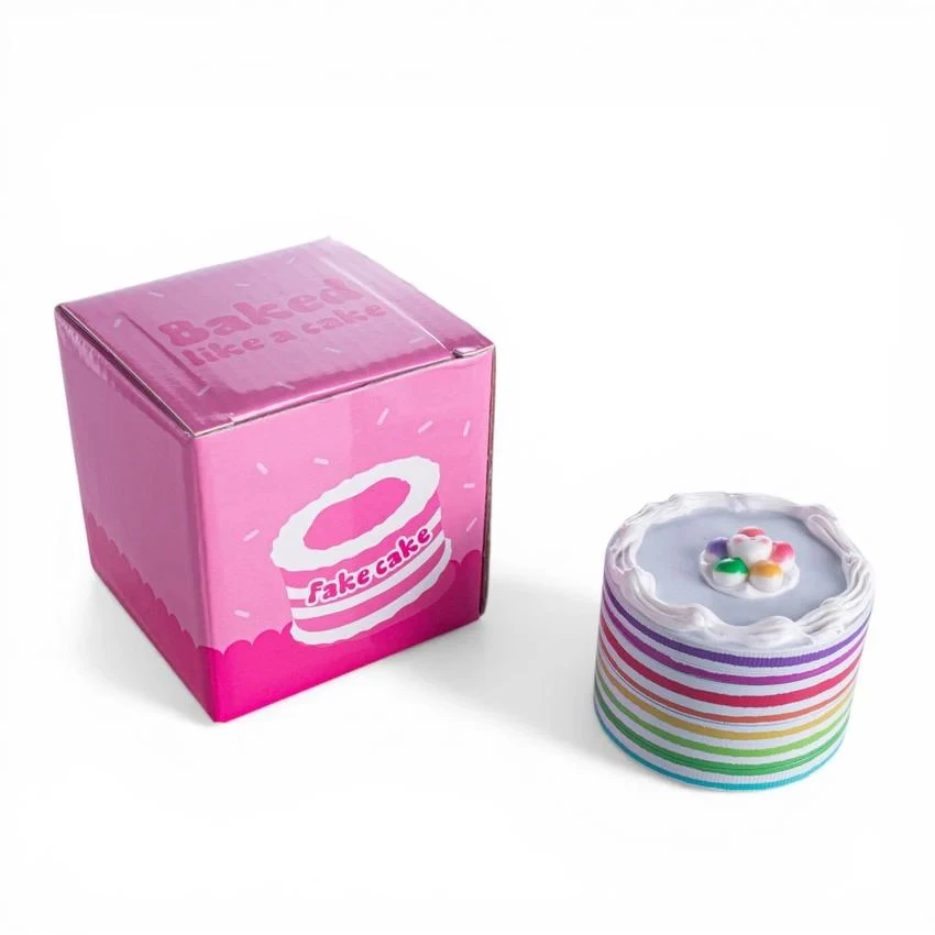 MJ WHOLESALE - 4 -Piece Metal Grinder - Various Cake Designs Main Image