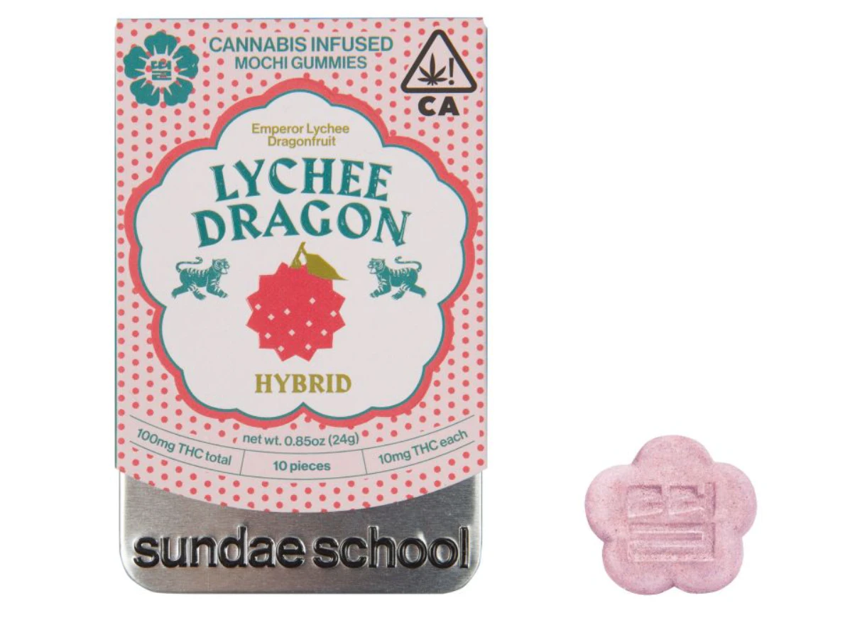 SUNDAE SCHOOL - LYCHEE DRAGON MOCHI GUMMIES 100MG - SUNDAE SCHOOL Main Image