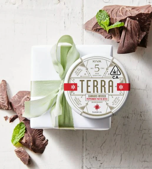 Kiva Confections - TERRA BITES ROSIN - PEPPERMINT PATTIE 100MG - KIVA CONFECTIONS Main Image