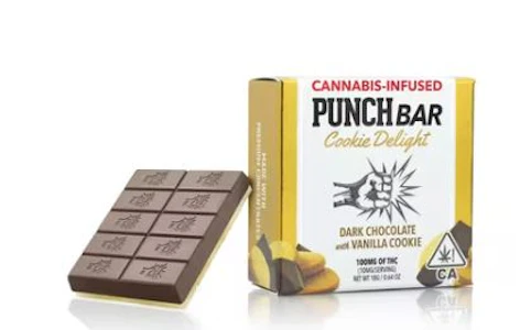 PUNCH EDIBLES & EXTRACTS - COOKIE DELIGHTS - DARK CHOCOLATE W/ VANILLA COOKIE 100MG - PUNCH EDIBLES & EXTRACTS
