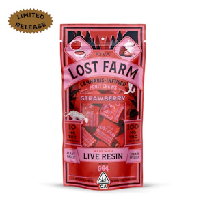 Kiva Confections - LOST FARM - STRAWBERRY CHEWS 100MG - KIVA CONFECTIONS