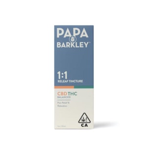 PAPA & BARKLEY - 1:1 CBD:THC RELEAF BALANCE TINCTURE 15ML - PAPA & BARKLEY