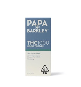 PAPA & BARKLEY - THC RICH 1000MG RELEAF TINCTURE 15ML - PAPA & BARKLEY