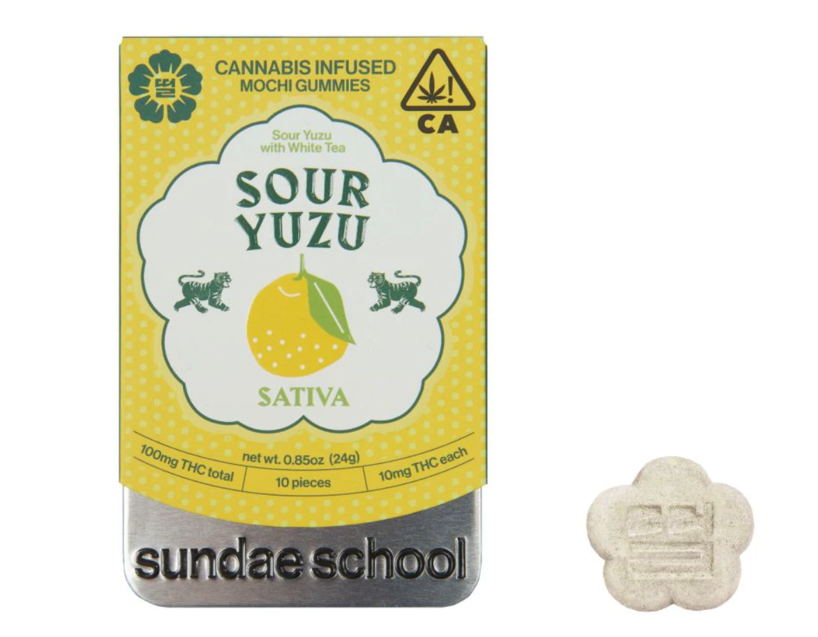 SUNDAE SCHOOL - SOUR YUZU MOCHI GUMMIES 100MG - SUNDAE SCHOOL Main Image