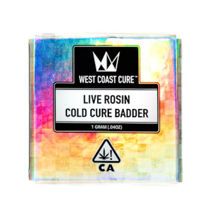 WEST COAST CURE - GRAPES N CREAM LIVE ROSIN COLD CURE BADDER 1G - WEST COAST CURE